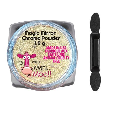 Try out the latest trend with Little Mani Moo's Magic Mirror Chrome Powder